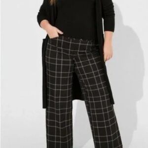 Torrid Black and White Wide Leg Pants